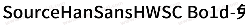 SourceHanSansHWSC Bo1d字体转换